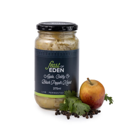 Apple, Celery and Black Pepper Sauerkraut